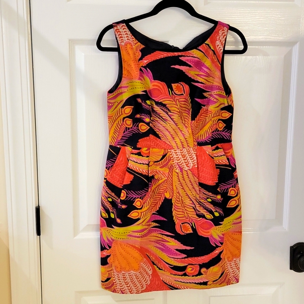 Nanette Lepore colorful silk and linen summer dress